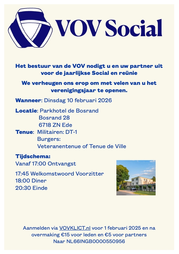 Foto van de VOV Social 2026 in Amersfoort